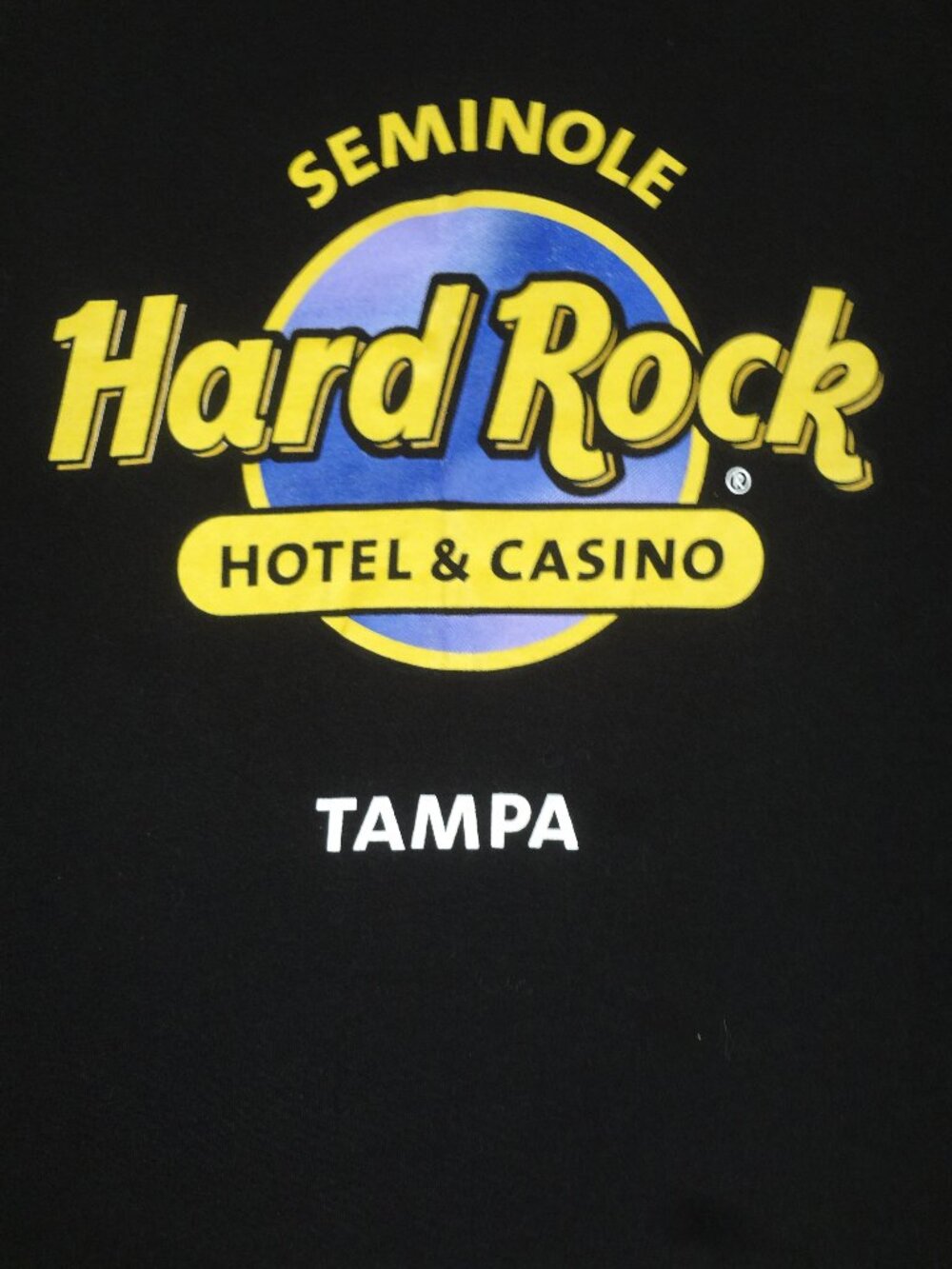 SEMINOLE HARD ROCK HOTEL & CASINO TAMPA FLORIDA BLACK LARGE T-SHIRT L841